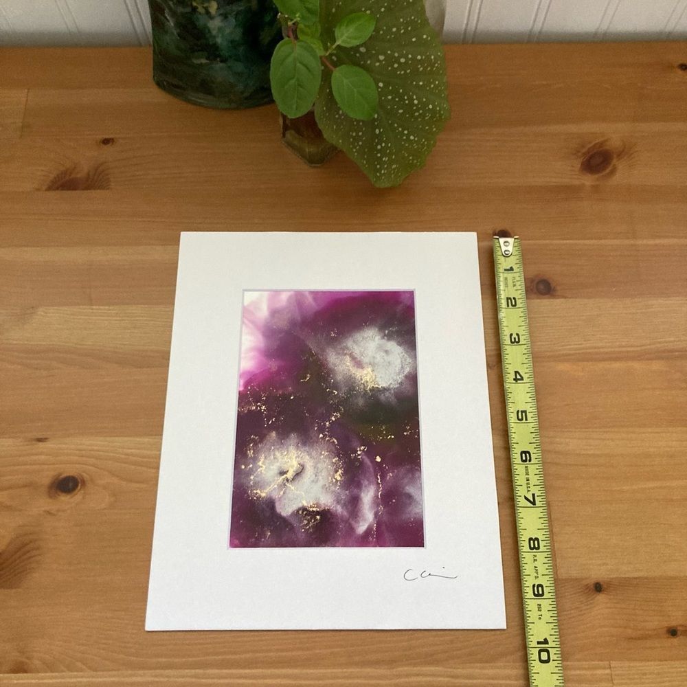 New Original Signed Artwork Alcohol Ink on Paper - Picture 5 of 6